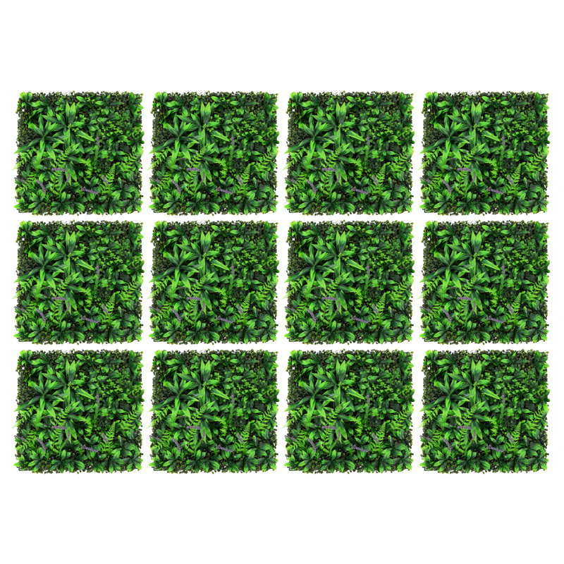 12 panneaux muraux de verdure artificielle