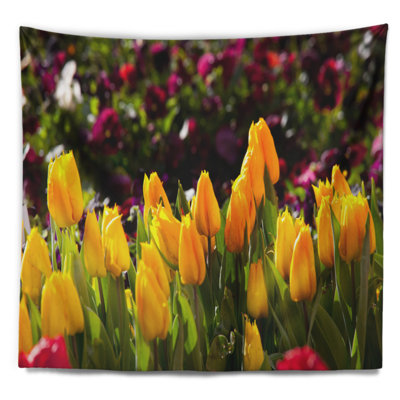 Tapisserie de jardin pour magnifiques tulipes fleur
