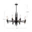 Lustre linéaire moderne à 8 lumières de style bougie Torres-77452235
