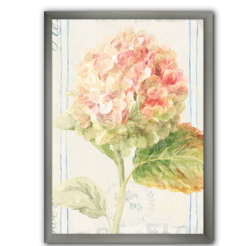 « floursack fleurs viii »-cadre photo imprimé sur toile, H 20 po x l 12 po x P 1po, Cadre argenté