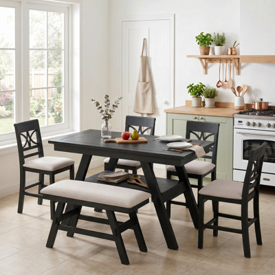 Dining Table Sets(must Include Both Table And Chair) With Storage Wood Rustic