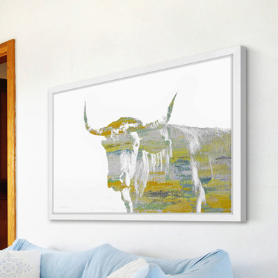 " Yellow Steer " Painting Print