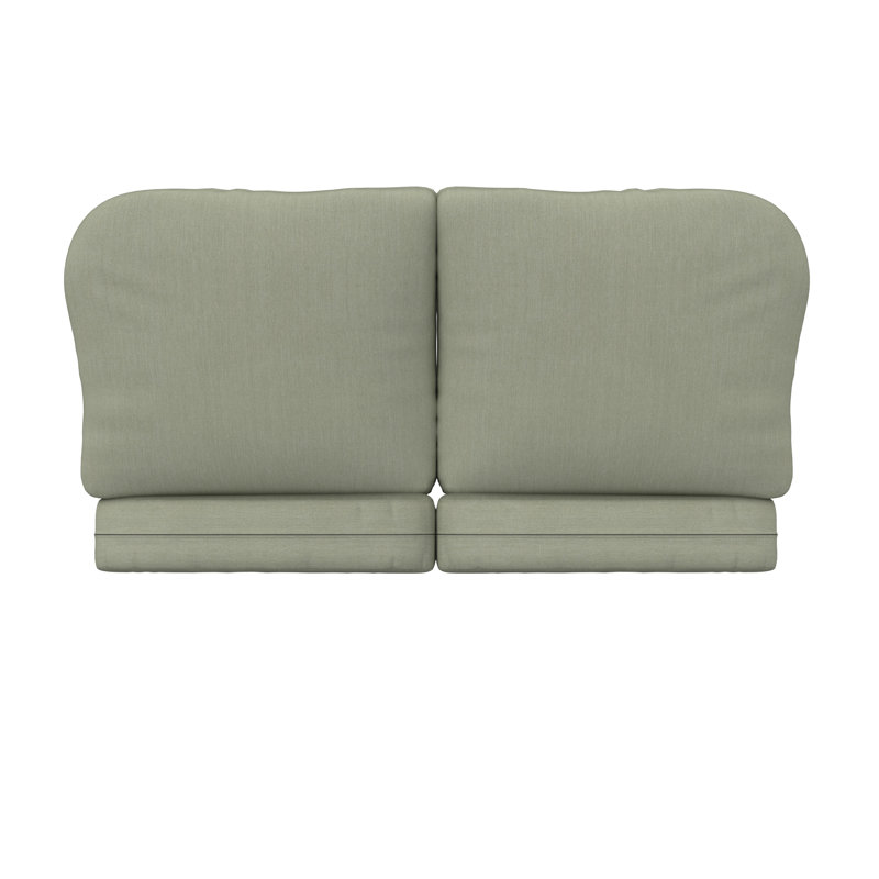 Indoor/Outdoor Sunbrella® Seat/Back Cushion, Sunbrella Canvas Seasalt