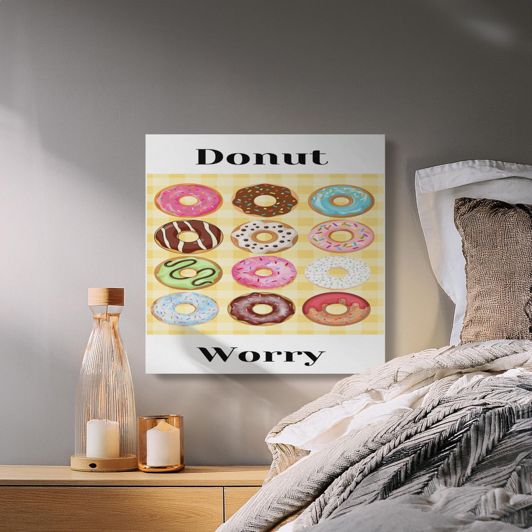 Sweet Donuts Fun Kitchen Canvas Print