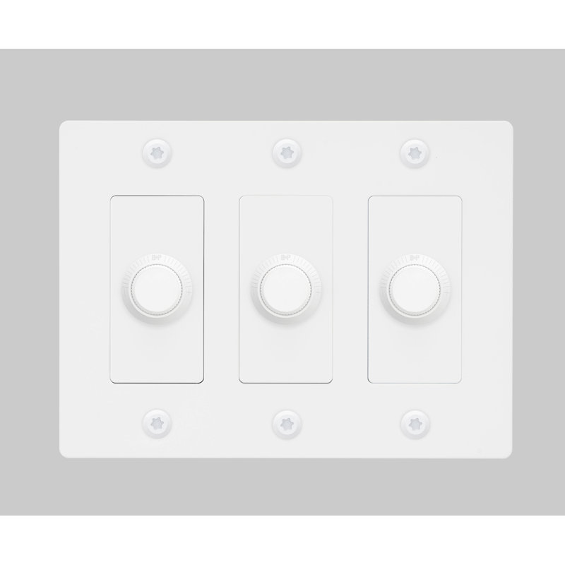3G Dimmer / LED / Linear / Without Logo, White, 3 Gang