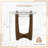 1 PCS 24" Round Side Table Glass End Table with Tempered Glass Top Cross Walnut-767193551-767193548