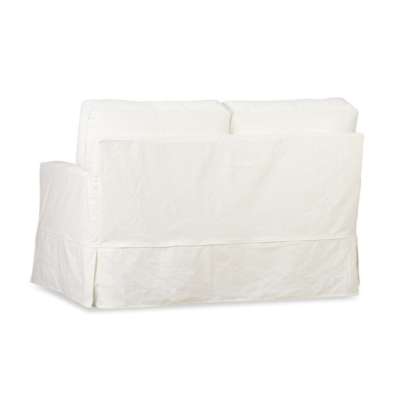 Taylor 56'' Slipcovered Loveseat, Bayou Off White Canvas