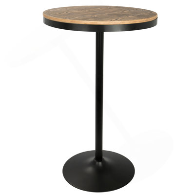 Dakota Industrial Adjustable Bar / Dinette Table In Black By Lumisource