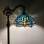 Lampe sur pied Phillipsville Tiffany en forme de libellule en verre coloré avec ampoule à DEL avec col-de-cygne et l 20 po x P 12 po x H 63 po