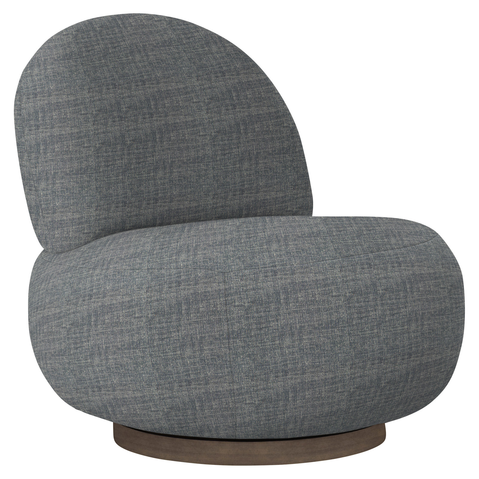 Lulu 29'' Wide Swivel Side Chair, Dark Grey Chenille 5533-011, Aged Gray