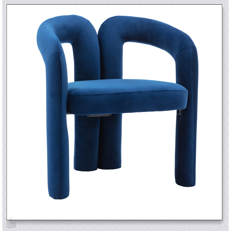 Chaise d'appoint rembourrée en tissu de conception contemporaine avec empreinte circulaire confortable pour un usage résidentiel et commercial