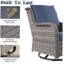 JB A three-seater sofa + two swivel chairs + two footstools + a side table