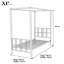XR Living Fern Four Poster Bed With White Soft Glow LED Lights-112456206-108894413