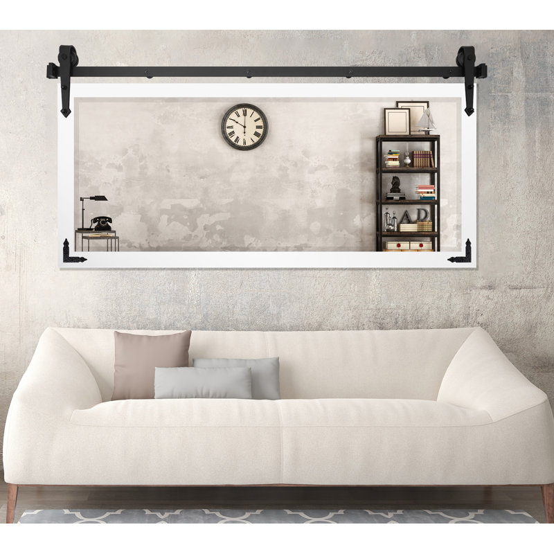 Miroir pleine grandeur N Peace, Blanc satiné, H 30,5 po x l 71 po