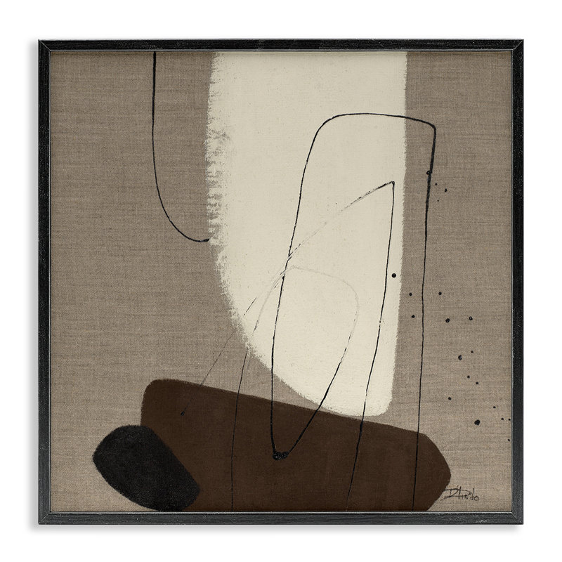 Formes oblongues naturelles, estampe numérique de Patricia Pinto, Noir, H 12 po x l 12 po