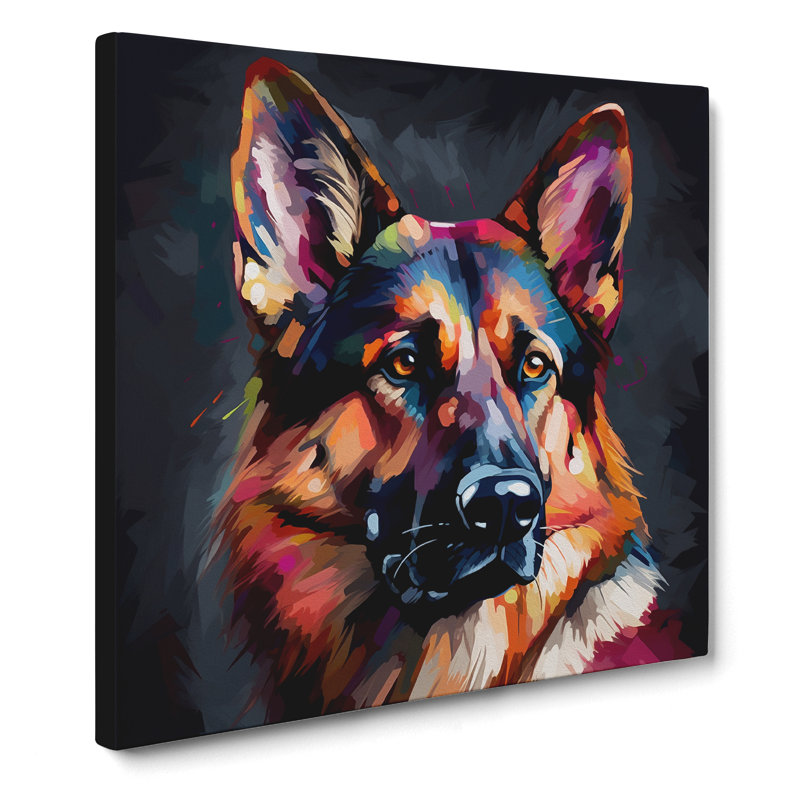 German Shepherd Abstract Art No.1 - Print