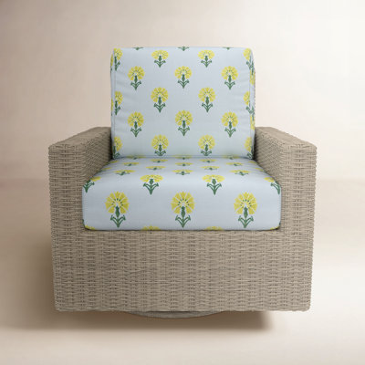 Outdoor Swivel Chair With Sunbrella Cushions by Birch Lane