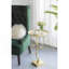 Table contemporaine en or brillant 16,9 x 16,9 x 28 po