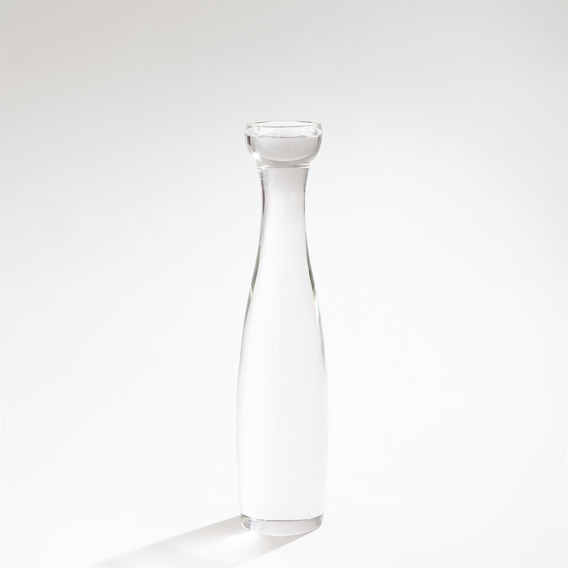 Bougeoir moderne en cristal, H 22 po x l 5,25 po x P 5,25 po
