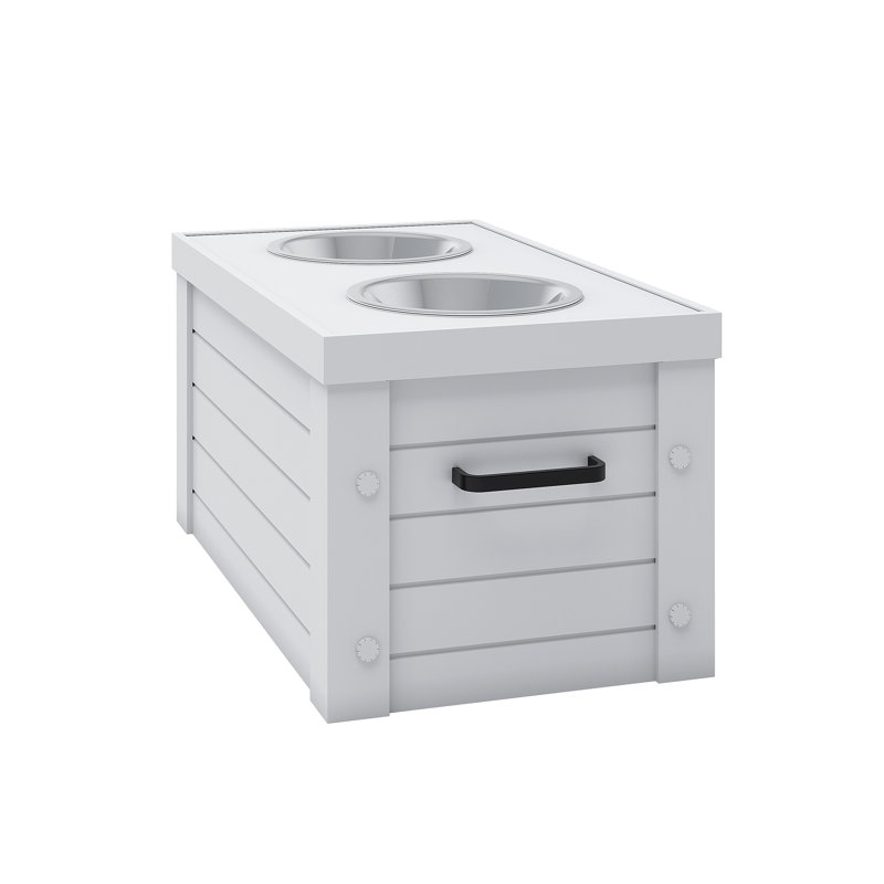 Southwick ECOFLEX Elevated Dog Feeder, White