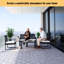 20 carreaux de terrasse imbriqués à carreaux, plancher carré en bois franc d'acacia gris clair 12 "x 12" pour patio, banc, bord de piscine