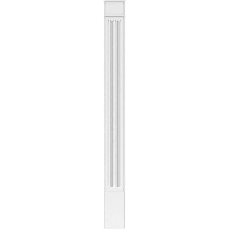 Pilastre cannelé en PVC (la paire), 108 po, 10 po, Base et chapiteau décoratifs