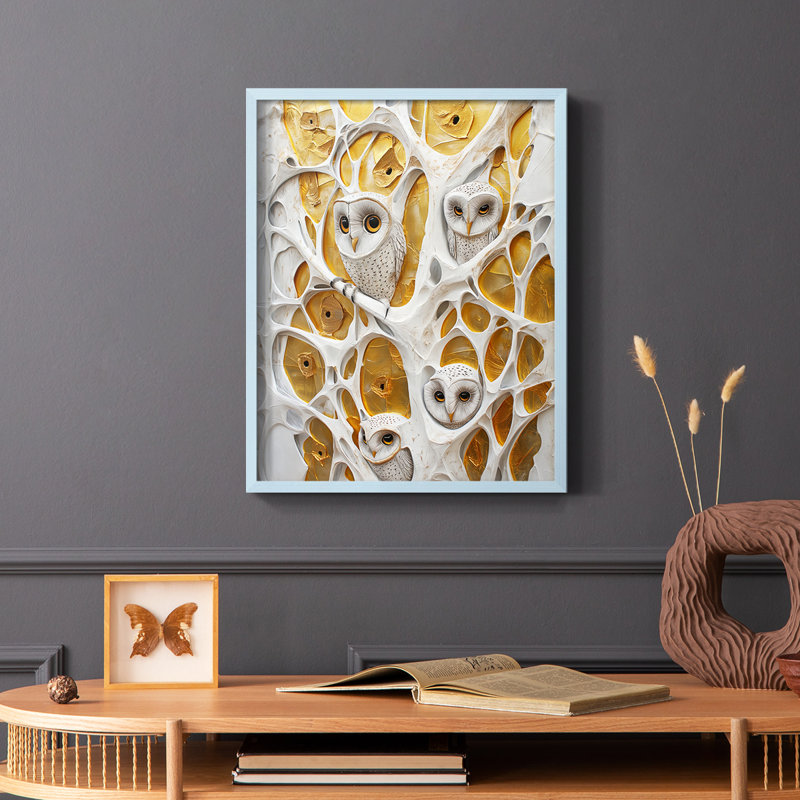 ANIMALS Series Lxxxv - reproduction encadrée de qualité supérieure - prête à être accrochée - aucun clou requis, Bleu