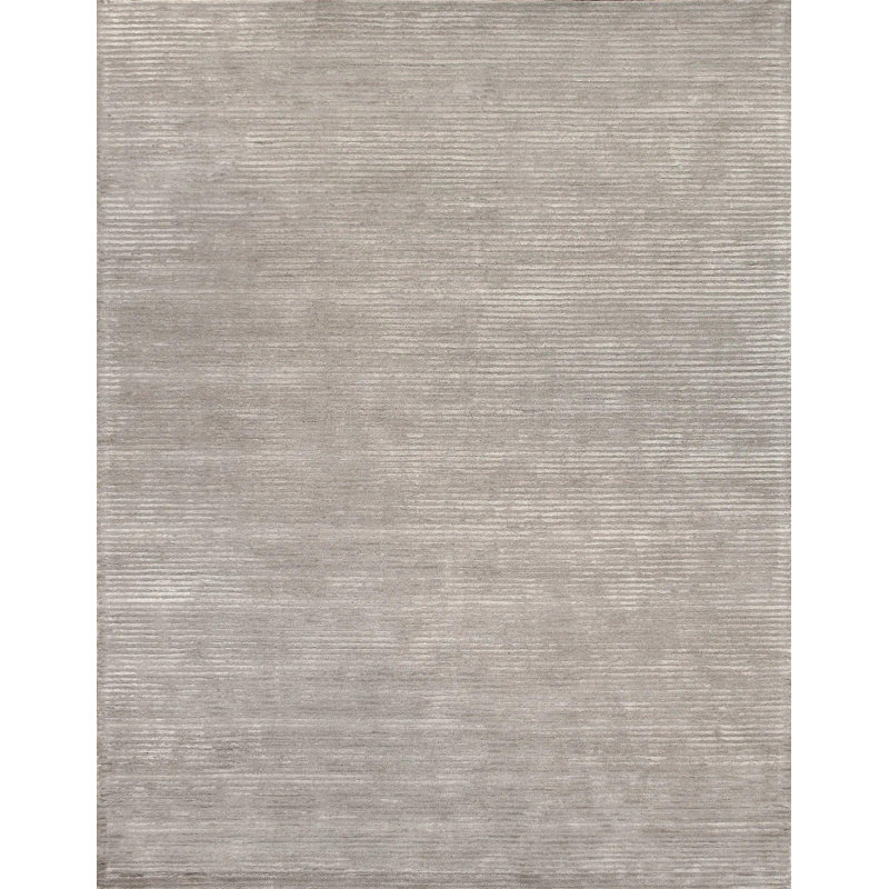 Tapis en laine / coton / soie rectangulaire de couleur unie 8 pi 9 po x 11 pi 9 po Halverson