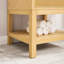 Meuble-lavabo pré-assemblé en bois de frêne de 20 po, tablette réglable, lavabo facile à nettoyer, pieds d'armoire amovibles, petits espaces de salle de bain blancs et compacts