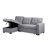 Upholstered Pull Out Sectional Sofa With Chaise-1053960615
