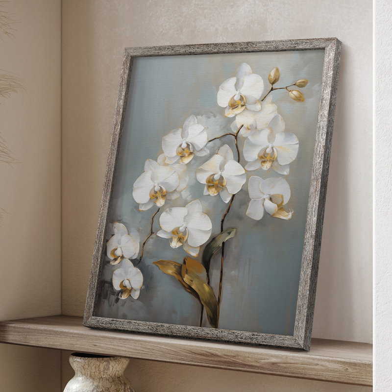 Impression encadrée FLORAL Series CXCIV - bois massif, H 11 po x l 9 po