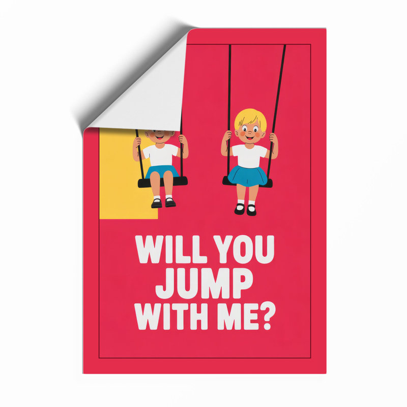 Will You Jump With Me Typography - Print, Unframed, A1 - 84.1 x 59.4 cm