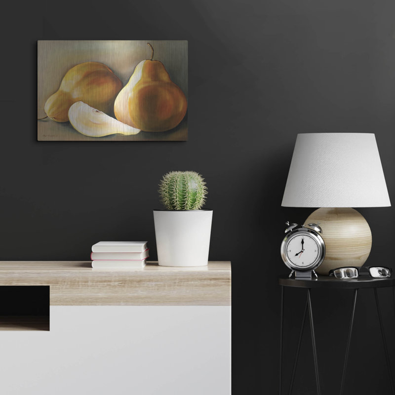  «Pear Study» par Olga Dorenko, art mural en métal, 24 po x 16 po, H 16 po x l 24 po