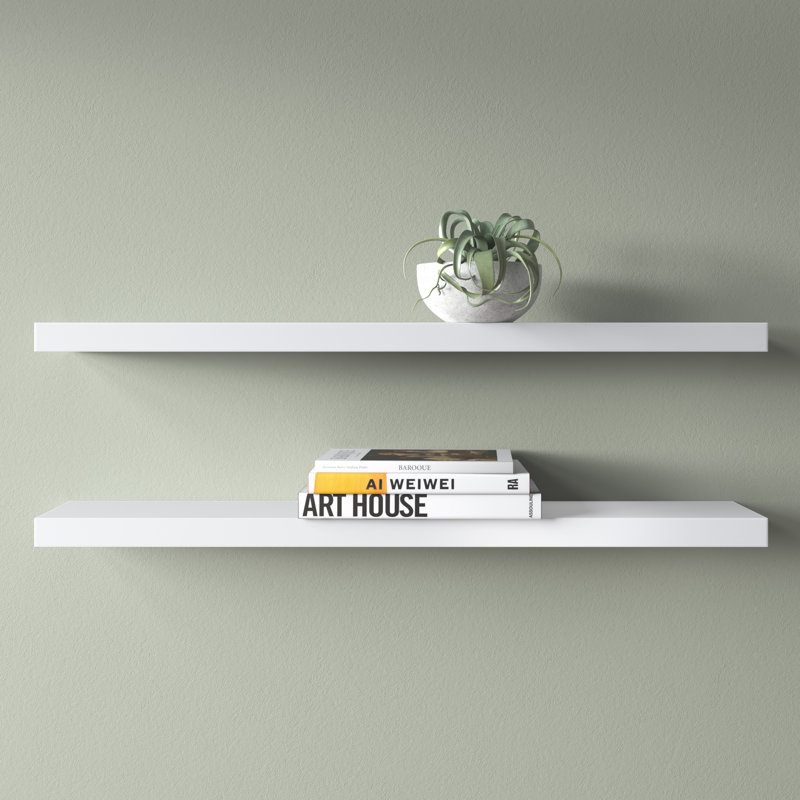 Tablettes murales Ashae, H 1,5 po x l 39,4 po x P 7,9 po