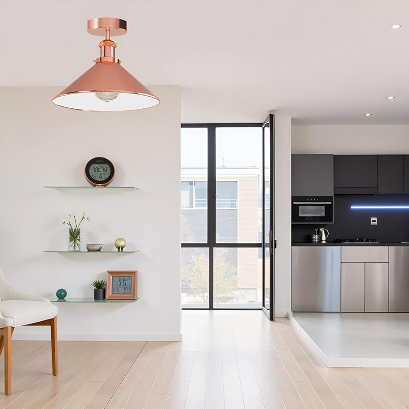 Semi Flush Mount, Rose gold