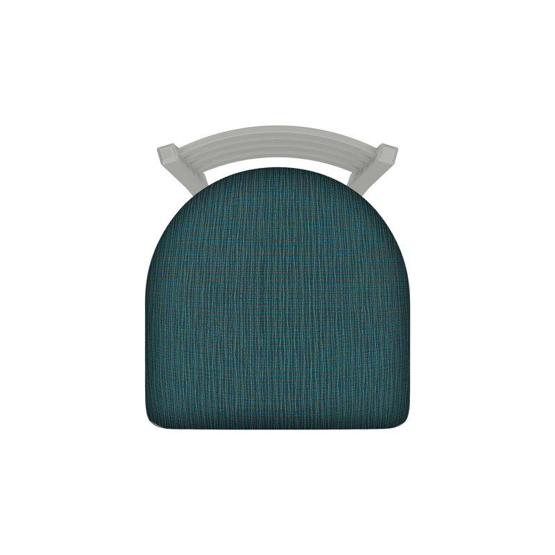400 Jackie Chair, Anodized Nickel, Fabric-Graph Tidal