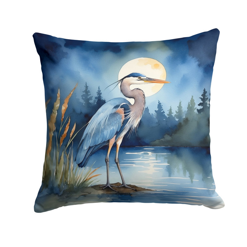 Coussin Blue Heron, Carré 18 po