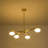 Priella Mid-century Brass Ellipse Glass Chandelier-1001720069-1001720070