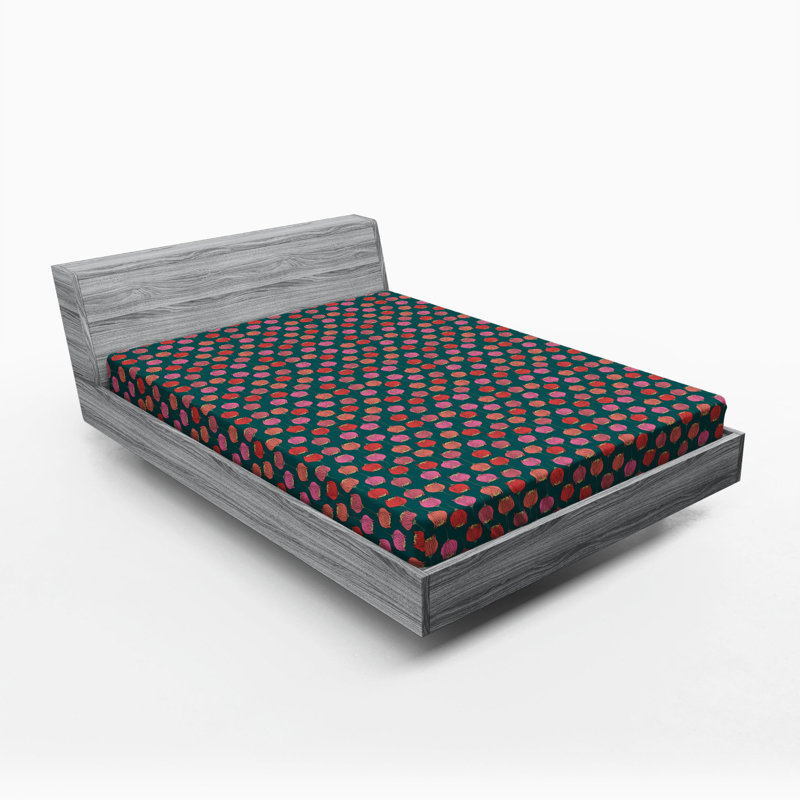 Microfiber Floral Fitted Sheet, Full/Double Fitted Sheet