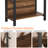 4 Tier Bookcase with smart LED light - Tall Bookshelf with Open Display Shelves Wood and Metal Corner Storage Organizer - Brown