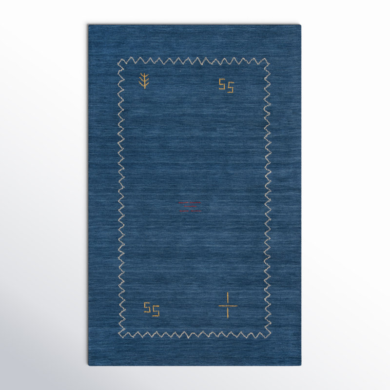 Danforth Hand-Woven Flatweave Wool Area Rug, Rectangle 5' x 8'