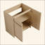 Meuble-lavabo autoportant de 30 po avec lavabo en résine blanche et 2 portes d'armoire à fermeture en douceur-1288839022