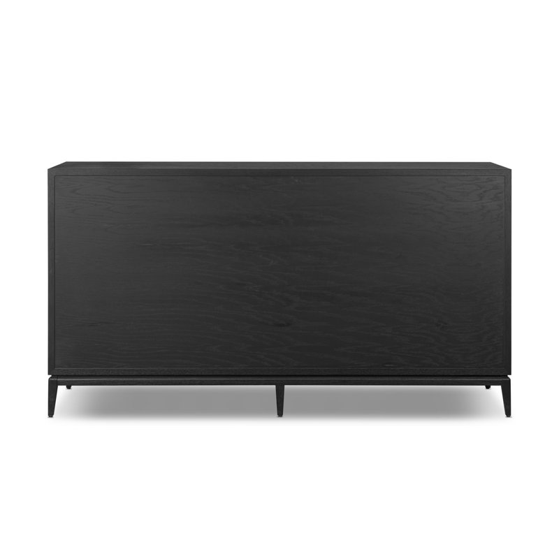 Rosenell 8 Drawer Dresser, Black Oak Veneer