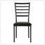 Ensemble de 4 chaises de salle à manger à finition noire