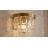 Transitional 1-Light Satin Brass Wall Sconce With Clear Hanging Crystals