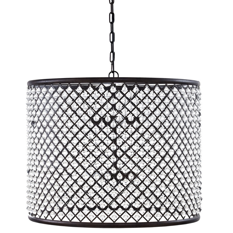 Lustre en perles de couleur rouille Prosperity - noir