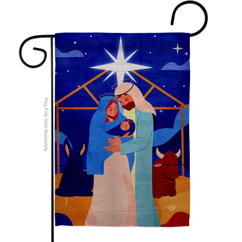 Drapeau de jardin en polyester 18,5 po x 13 po King is Born