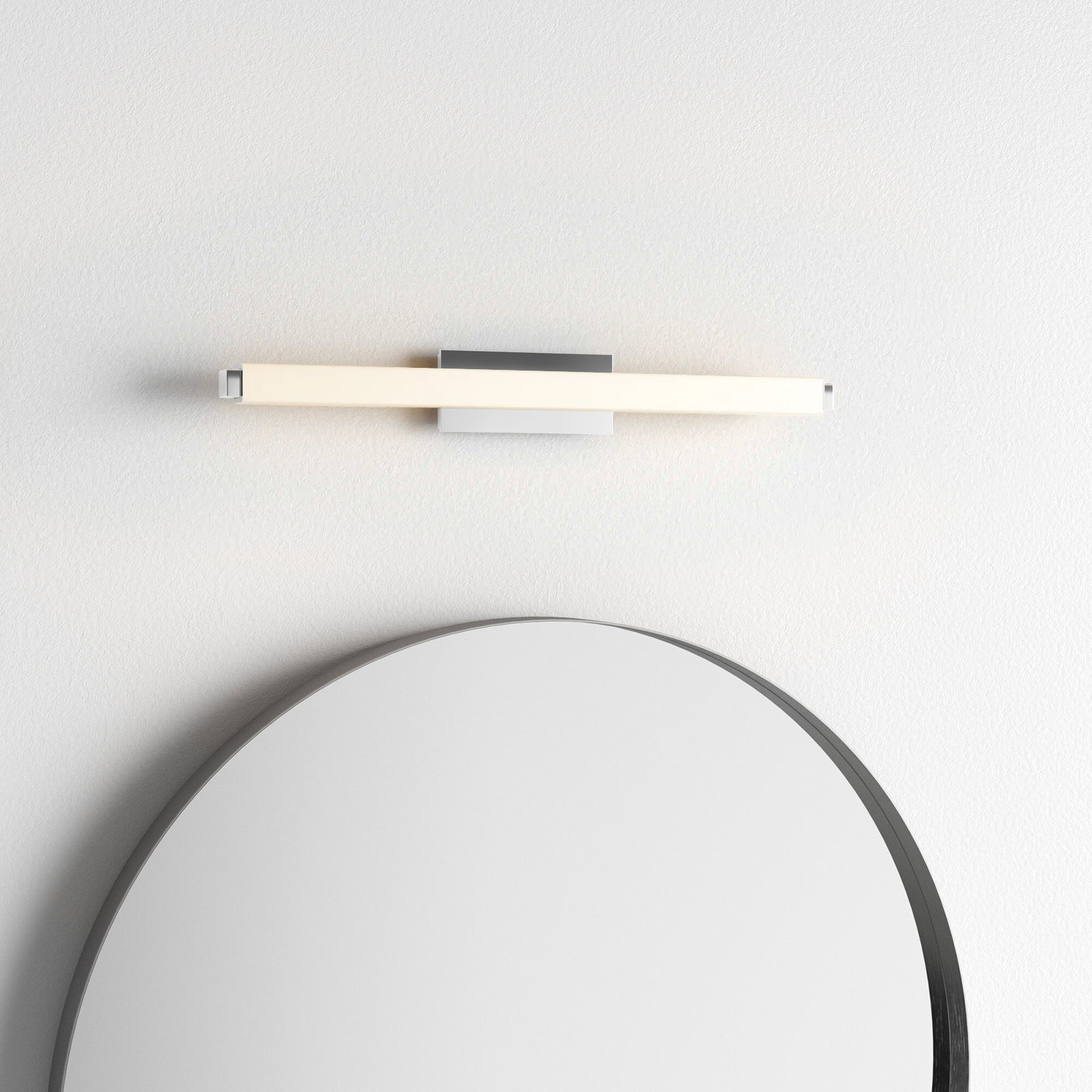 Erby Single Light Dimmable LED Flush Mounted Sconce, 3500K, Chrome, 3" H x 25.75" W x 3.38" D
