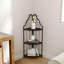 Étagère d'angle à 3 niveaux, étagère autoportante pour bibliothèque, petite étagère pour plante, salon, bureau à domicile, cuisine, petit espace