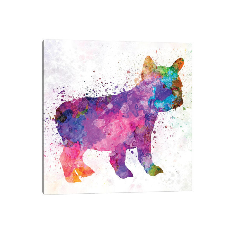 French Bulldog 02 by Paul Rommer - Wrapped Canvas Painting, 45.72 cm H x 45.72 cm W